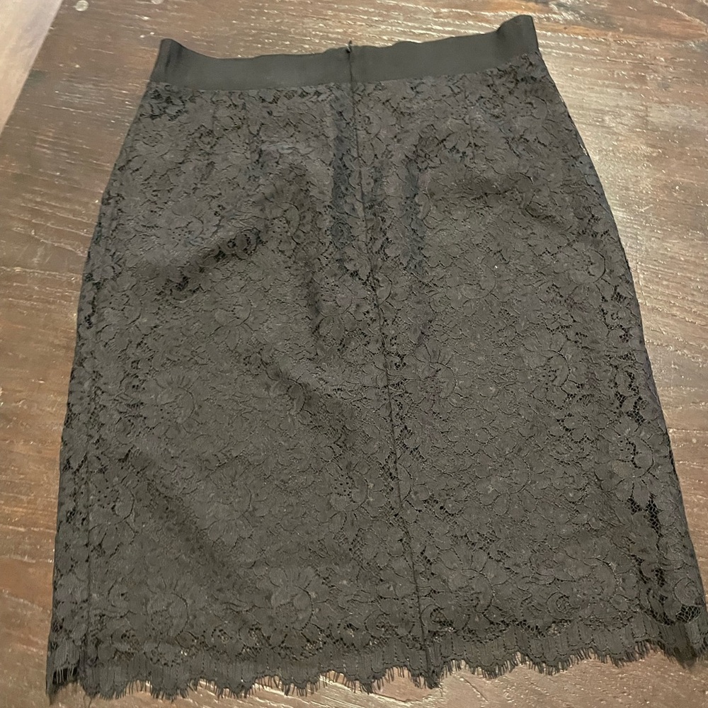 Nili Lotan Black Lace Skirt Size 8